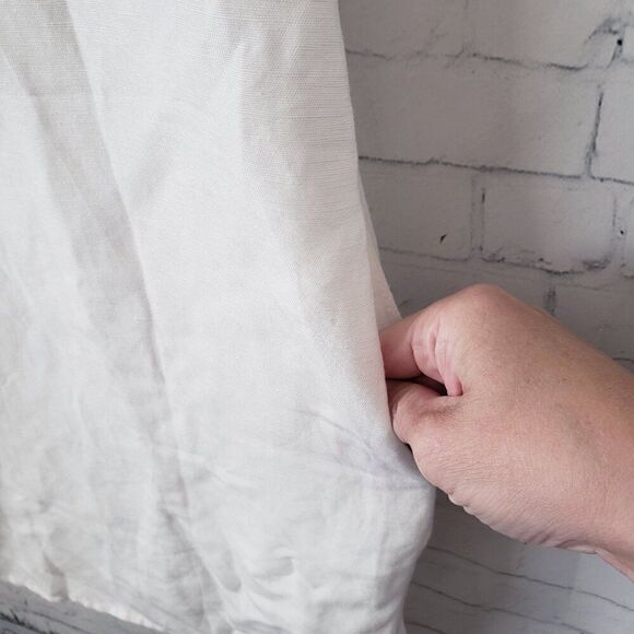 Onia Air Linen Shirt Dress Size XL White Button Front NEW Sleeveless Coastal - Picture 8 of 9